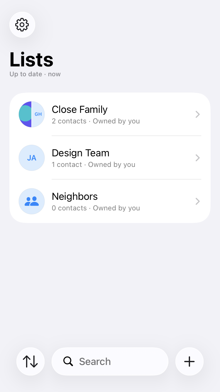CNTC lists overview on iPhone